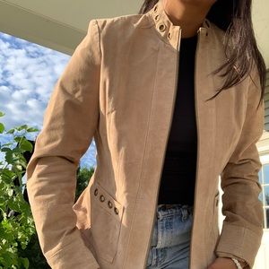 Suede Zip-Up Jacket